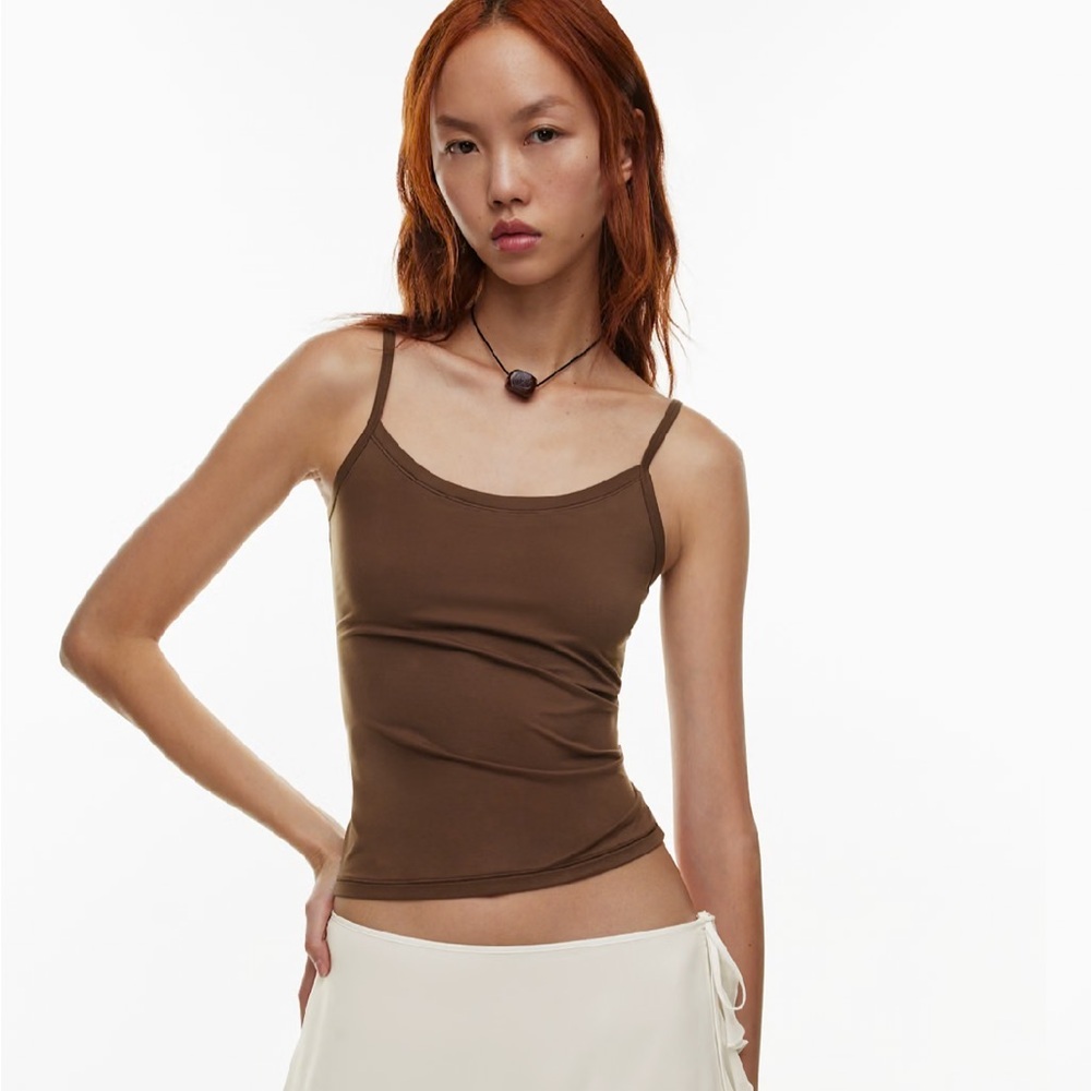 Aritzia Wilfred (Re)Touch Kew CamisoleBrown Spaghetti Strap Top size XS
